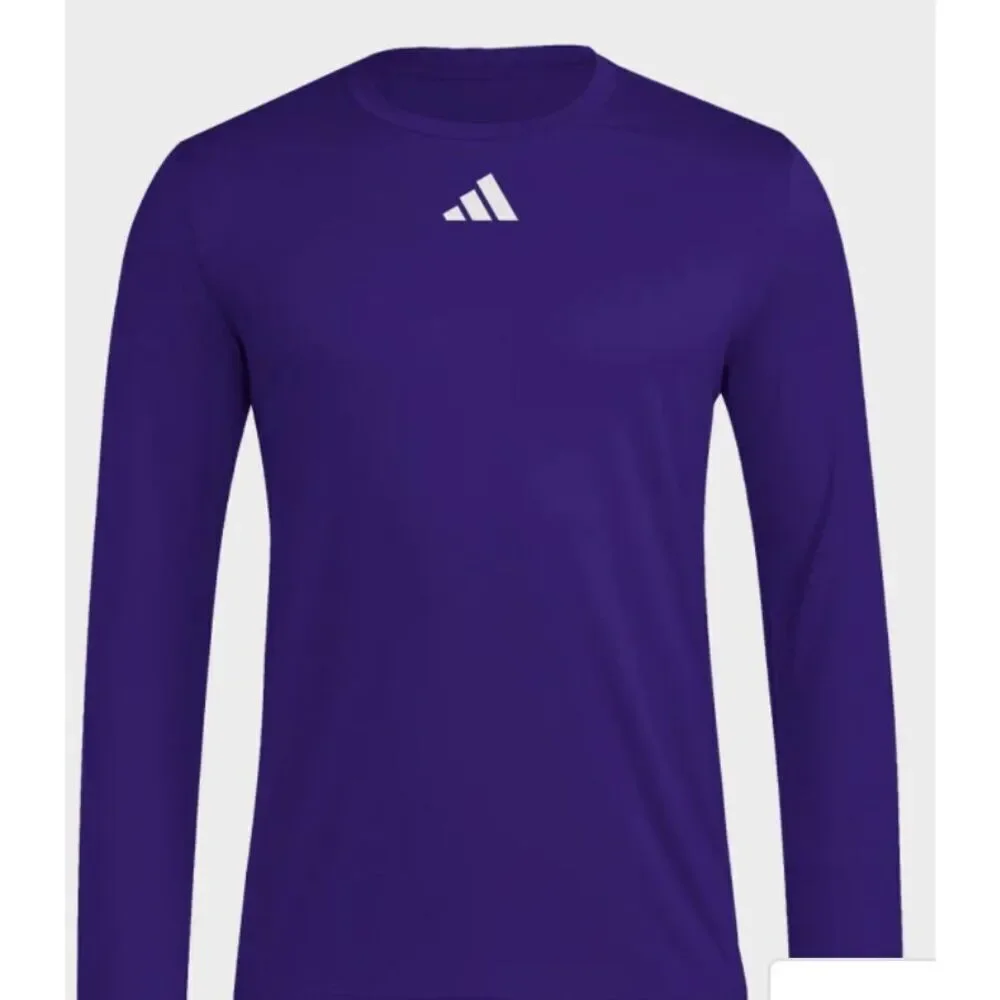Adidas Pre Game Long Sleeve T-Shirt Purple  NEW NWT